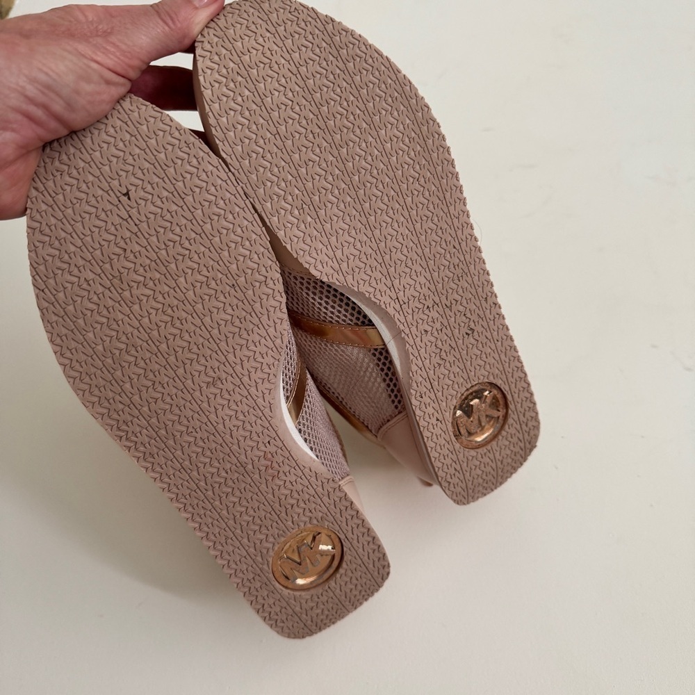 MICHAEL Michael Kors - Maggie Mesh Trainer Sneakers in Pink and Rose Gold - Picture 6 of 9